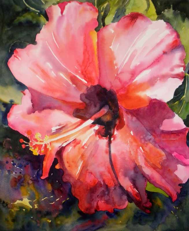 654x800 Hibiscus Watercolor Paintings 16x13 25 Watercolor On Italia 140