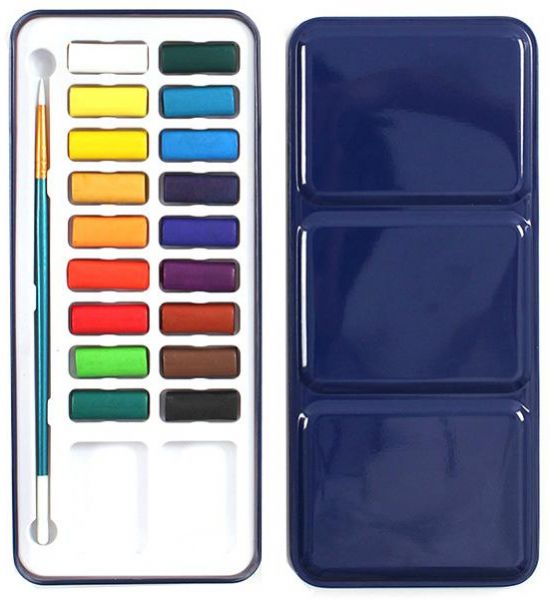 550x600 Souq Artist Solid Cake Watercolor Paint Set Illustration