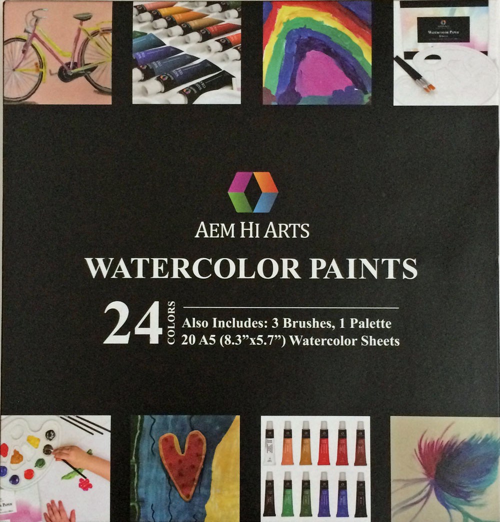 1000x1045 Aem Hi Arts 24 Color Watercolor Paint Set Review