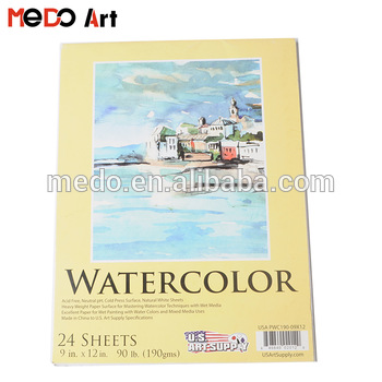 350x350 High Quality Artist Painting Watercolor Paper Pad