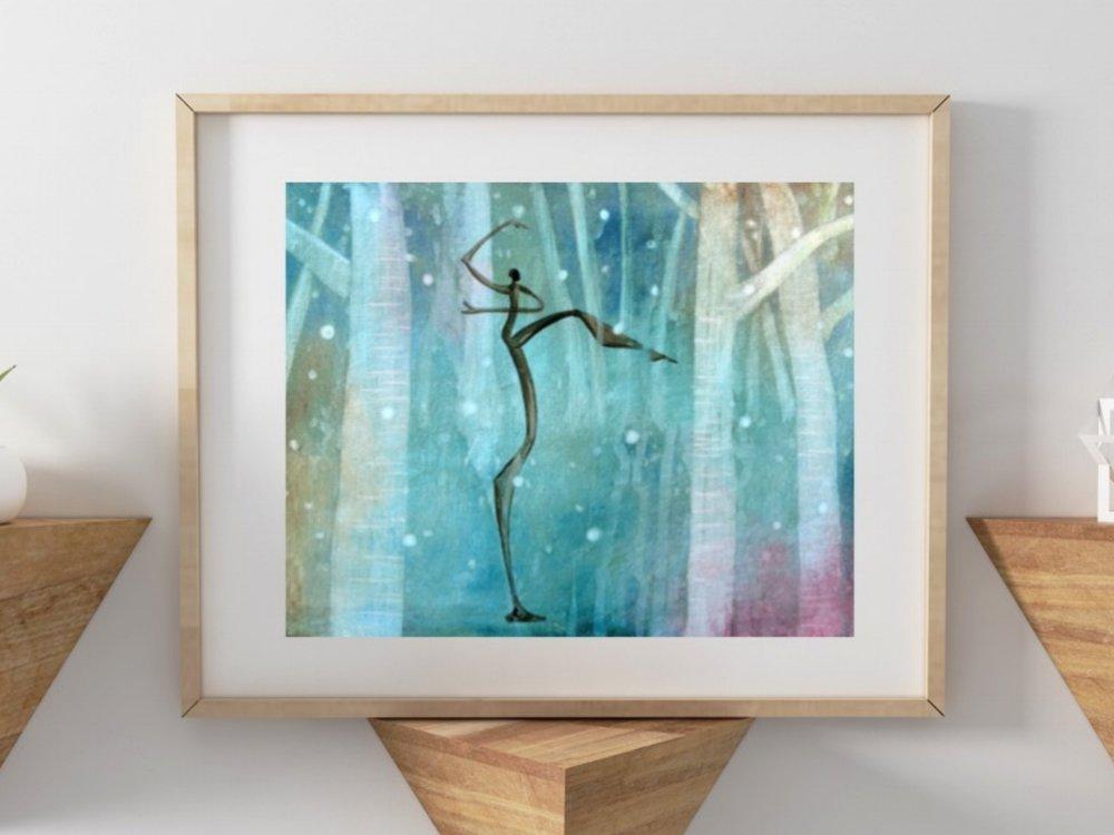 1000x750 Snow, Giclee Print On High Quality Watercolor Paper