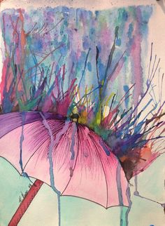 236x322 Watercolor Ink. High School Painting