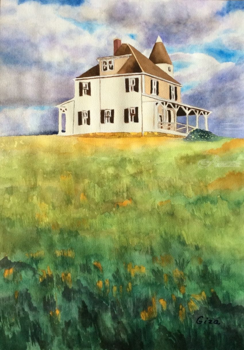 850x1220 House On The Hill Paintings By Christina Giza