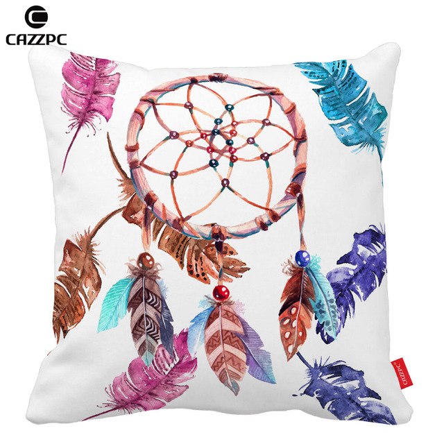 640x640 Hipster Watercolor Ethnic Tribal Feathers Car Decorative Throw