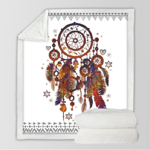 500x500 Hipster Watercolor Sherpa Blanket