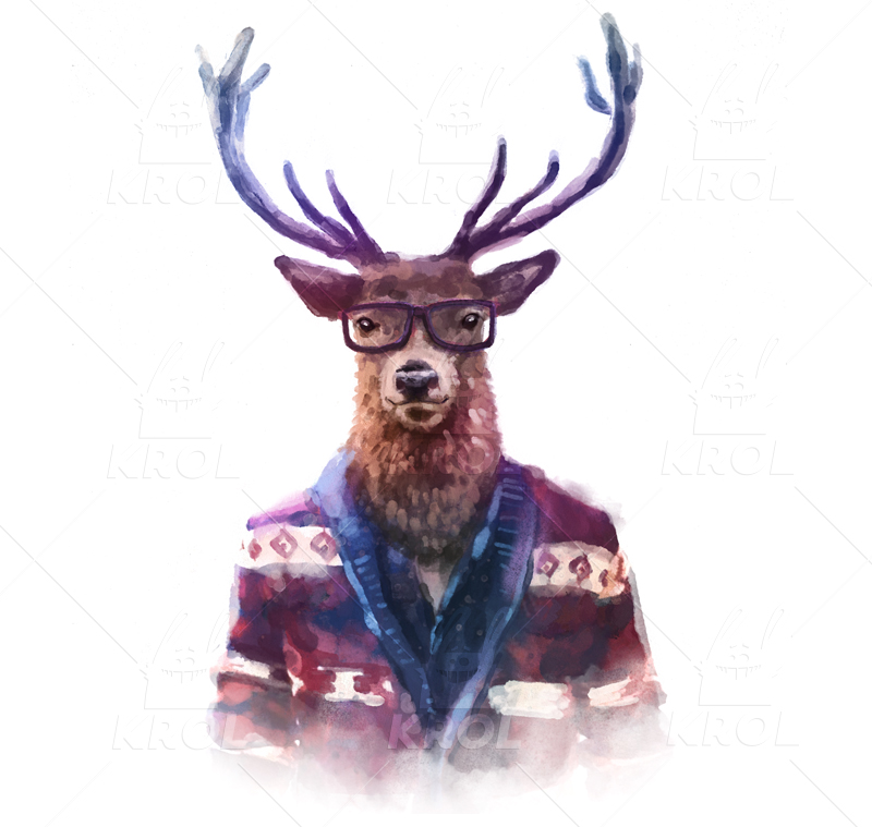 800x759 Watercolor Hipster Deer On Inspirationde