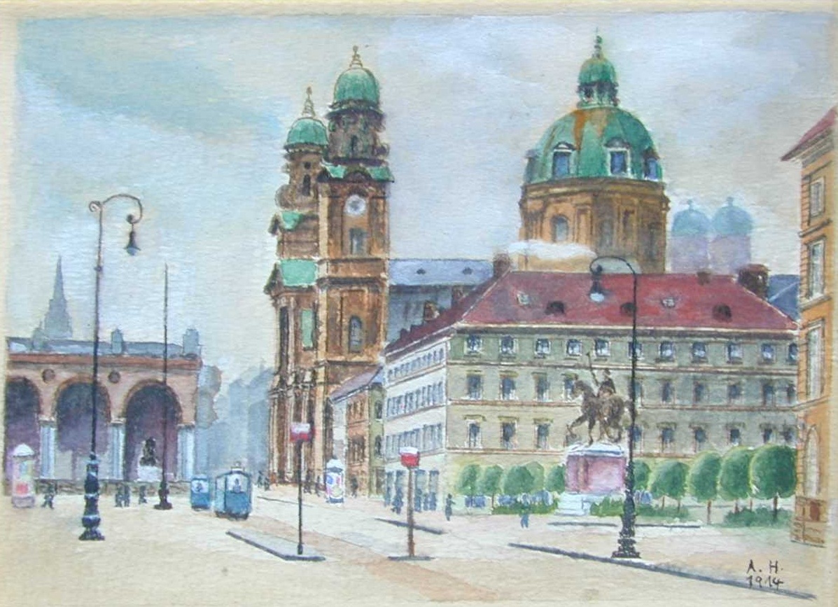 1197x867 The Paintings Of Adolf Hitler