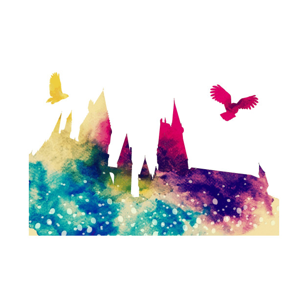 630x630 Hogwarts In Watercolor With Owl Design From Harry Potter