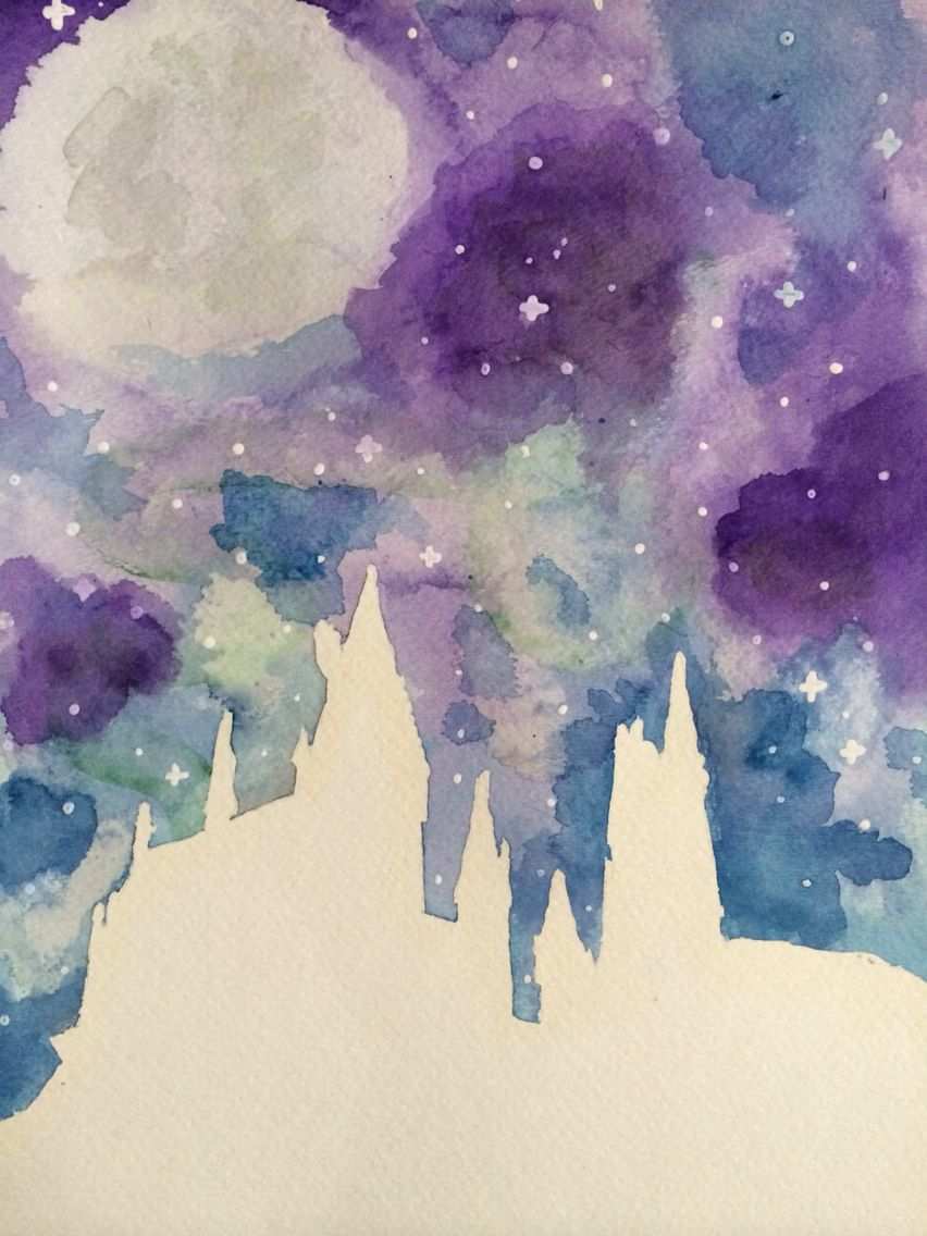 852x1136 Water Painting Unique Hogwarts Harry Potter Art Watercolor