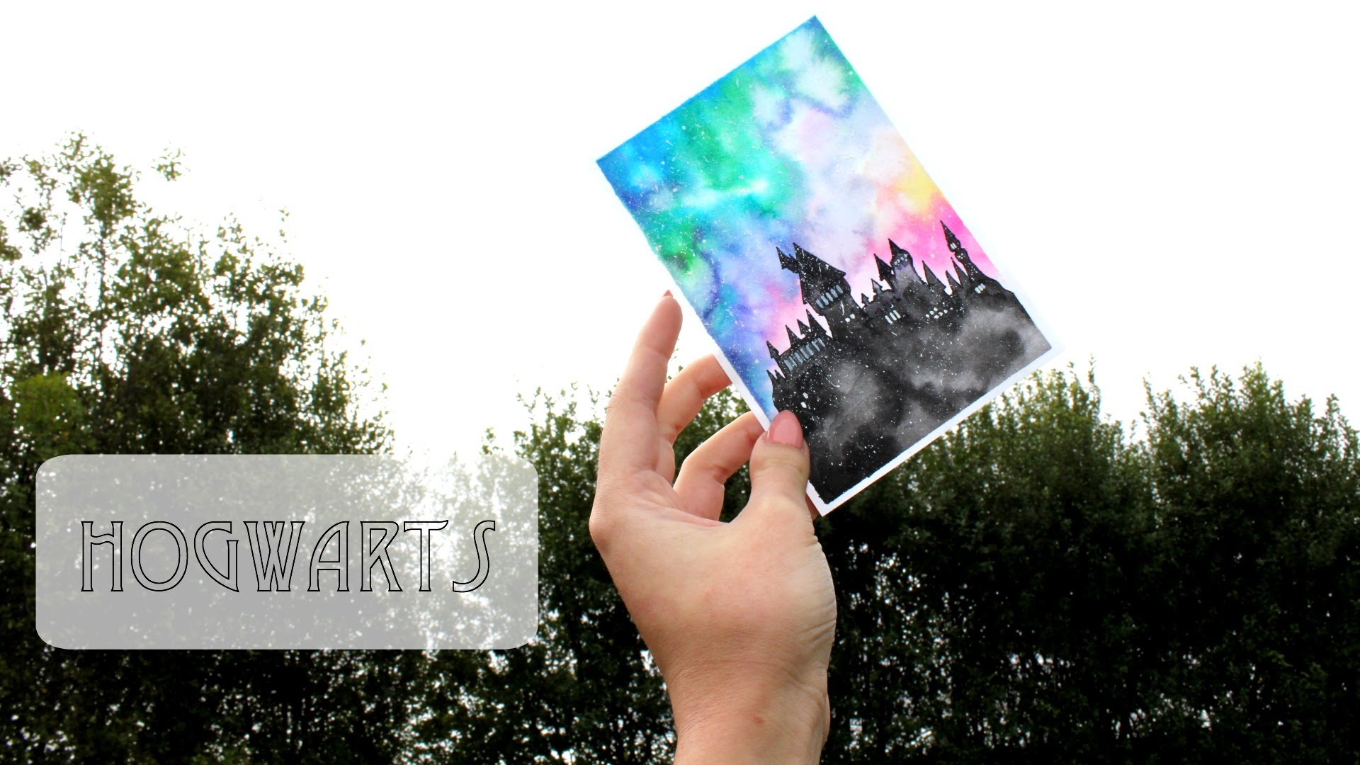 1920x1080 Hogwarts Watercolour Galaxy Speed Painting Artbybee7