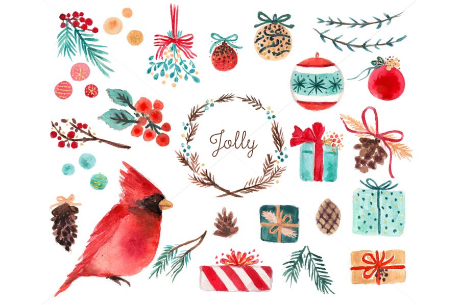 899x598 Holiday Watercolor Illustration By Rhianawni