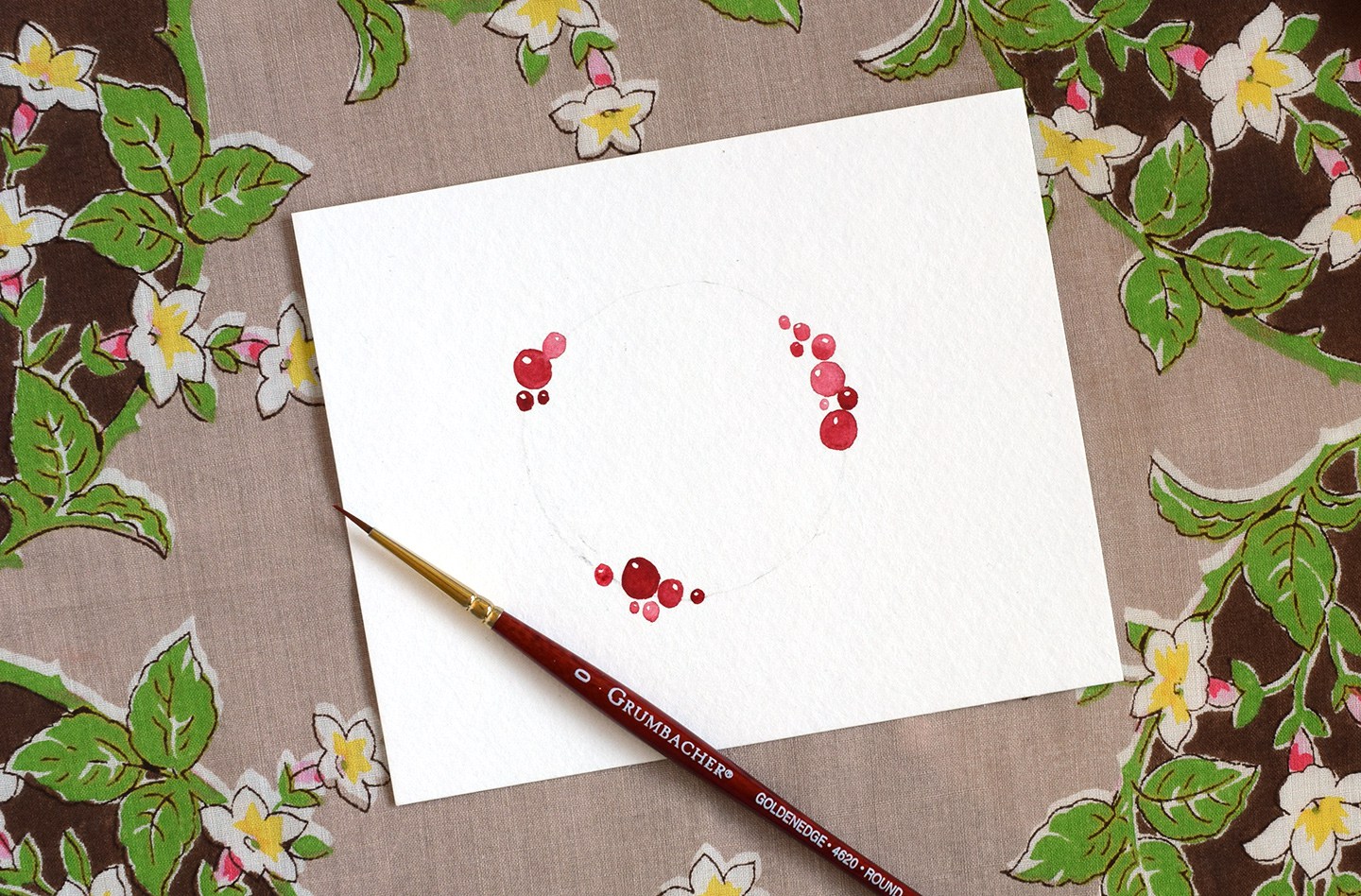 1440x948 Watercolor Holiday Wreath Tutorial + Free Printable The