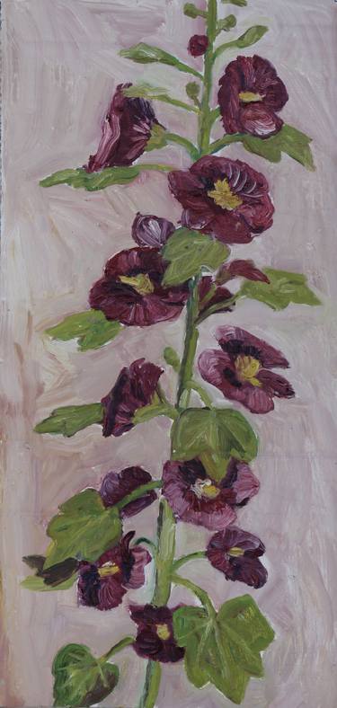 375x788 Hollyhock On Cardboard
