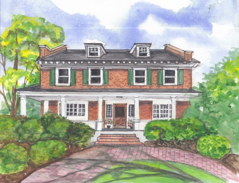 782x600 Residential House Watercolor Amp Portrait Artist House Portraits