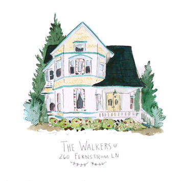 354x354 Shop Home Portraits Watercolor On Wanelo