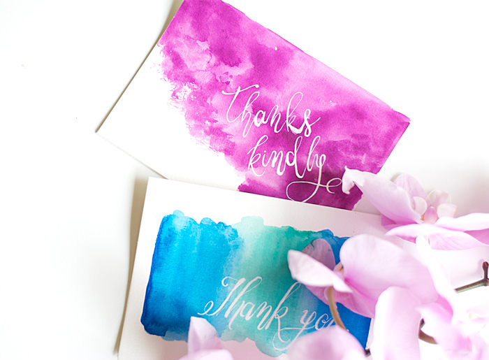 700x515 Diy Watercolor Thank You Cards Designsponge