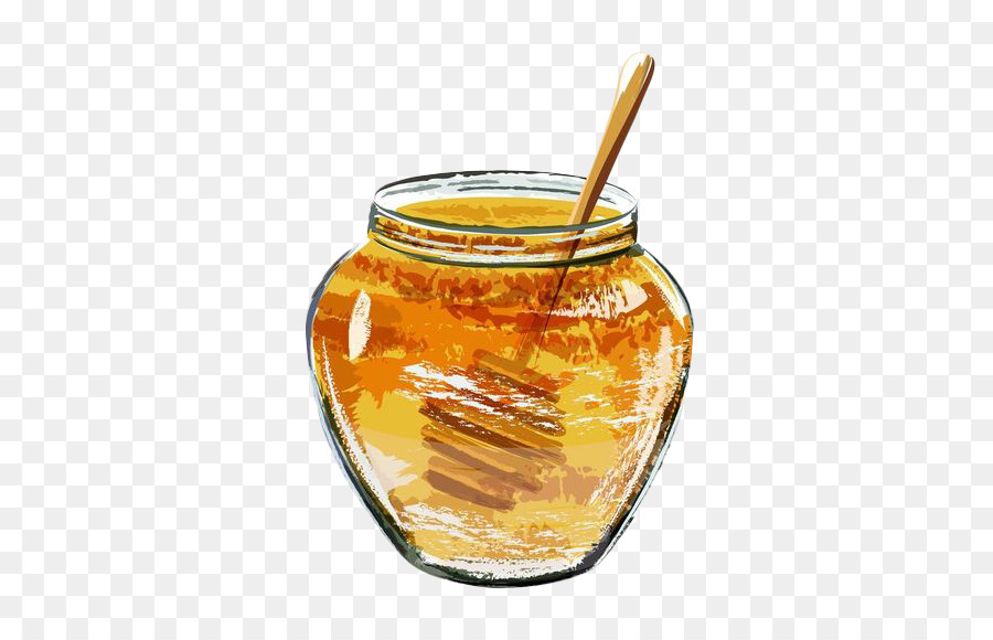 900x580 Bee Honey Watercolor Painting Illustration