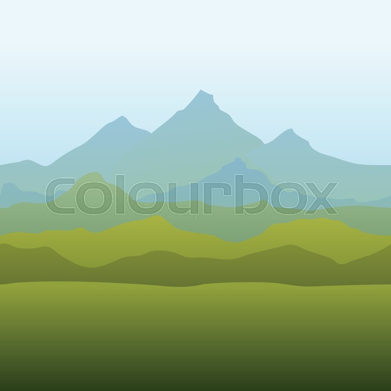 800x800 Seamless Horizon Border With Mountains In Watercolor Style