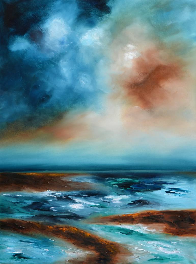 770x1040 Storm On The Horizon Painting By Niki Katiki Saatchi Art