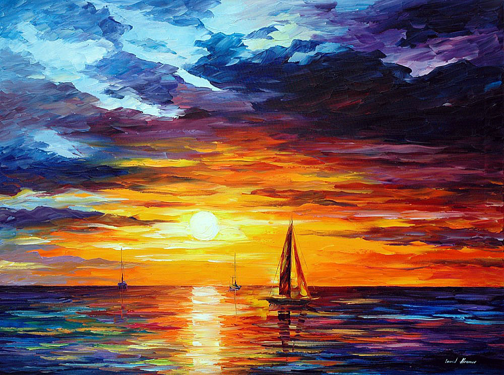 1000x744 Touch Of Horizon Palette Knife Oil Painting On Canvas By Leonid
