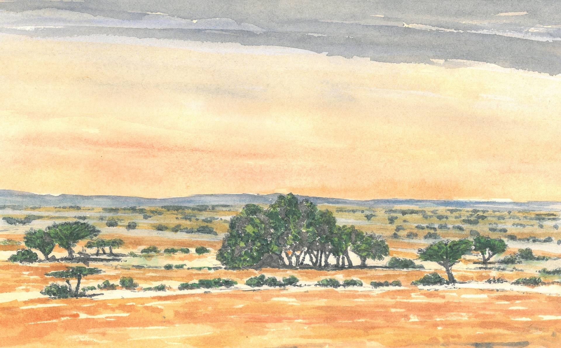 1920x1194 A Warm Sky Above The Desert Horizon