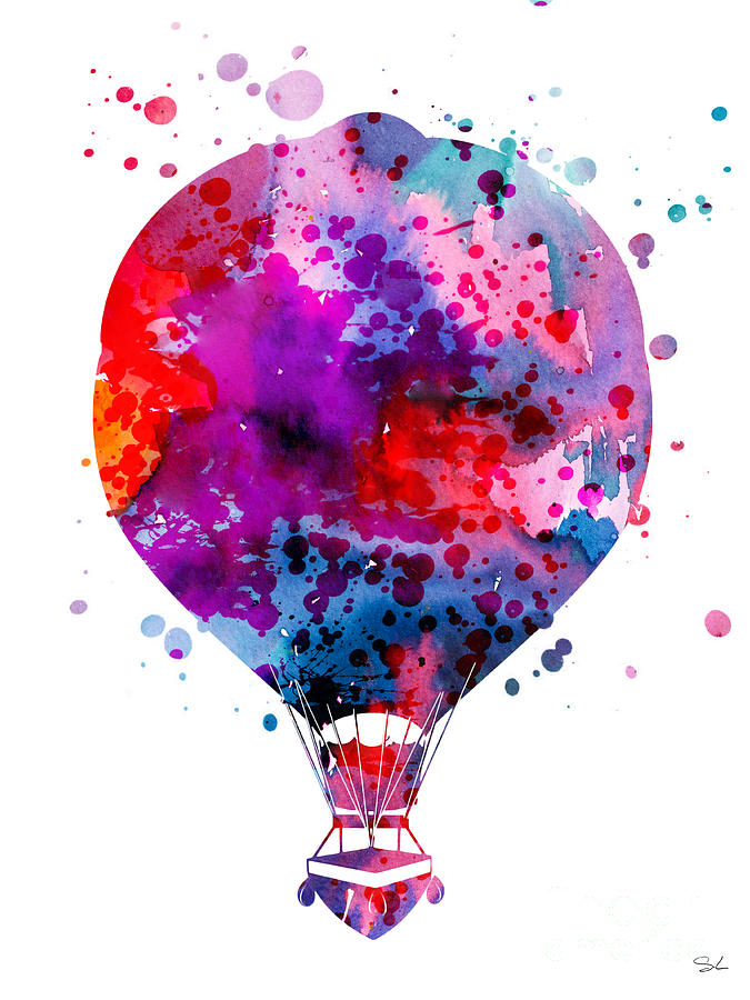 675x900 Hot Air Balloon Painting By Watercolor Girl