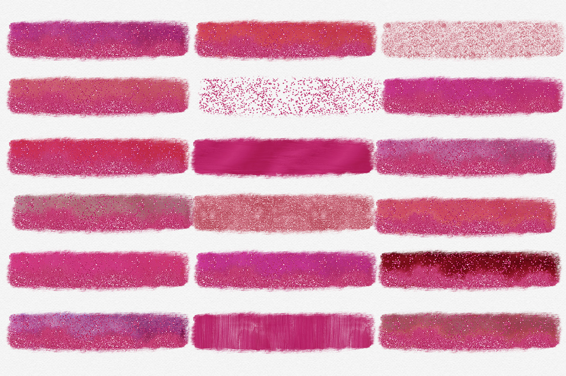 1160x772 Hot Pink Watercolor Brush Strokes Amp Glitter Confetti By