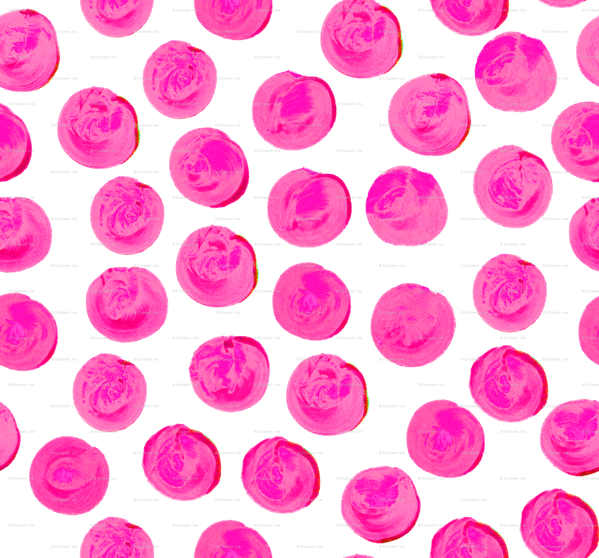 2048x1907 Hot Pink Watercolor Dots Wallpaper