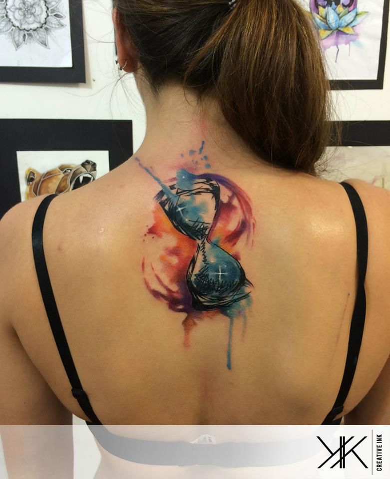 781x960 Hourglass Watercolor Tattoo Tattoos Watercolour