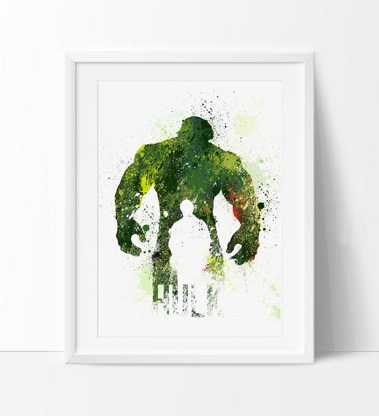 547x600 Hulk Poster, Superhero Art, Superhero Print, Watercolor Print
