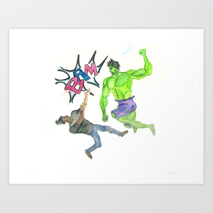 700x700 Hulk Watercolor Art Print By Markerpantsstudios Society6