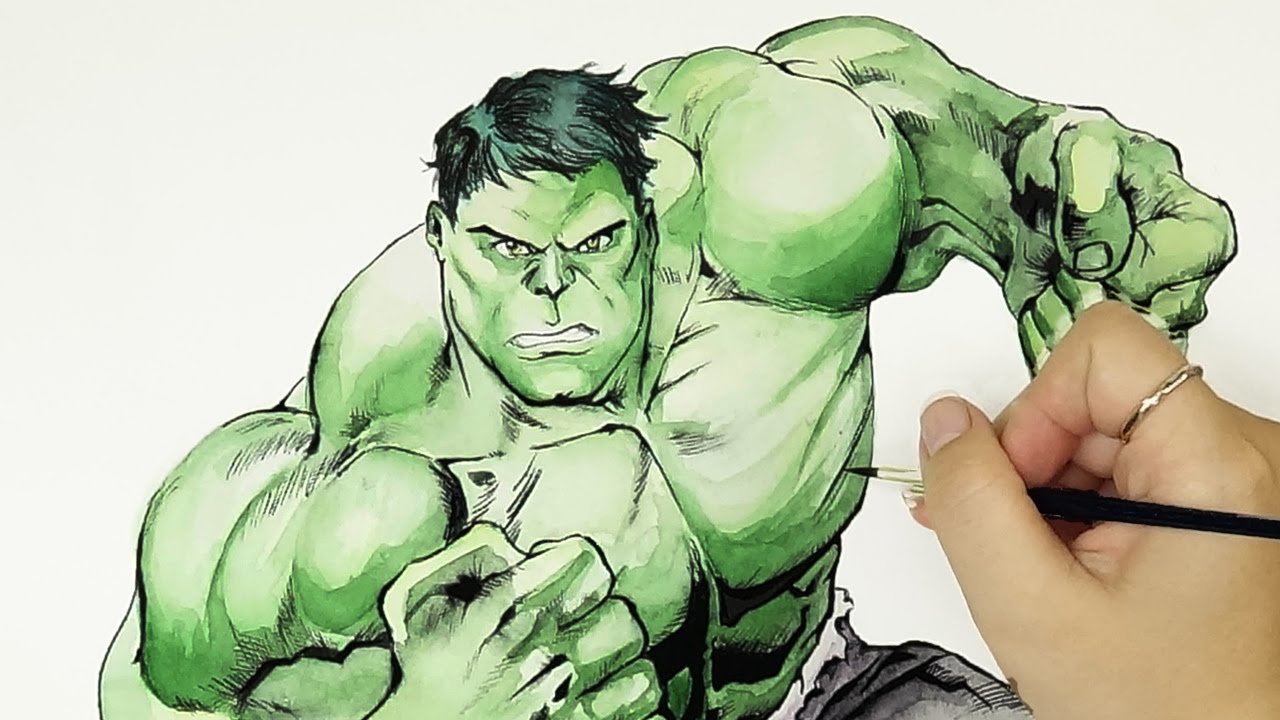 1280x720 Speed Drawing The Hulk