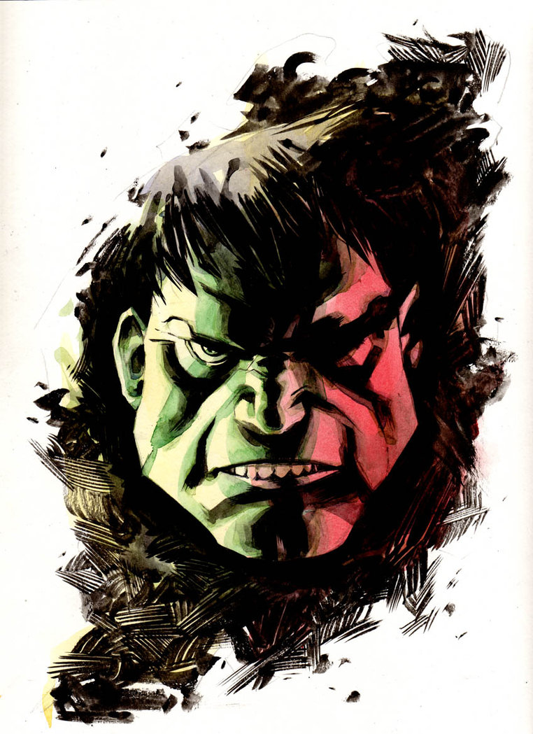 762x1049 Watercolor Hulk By Matteoscalera