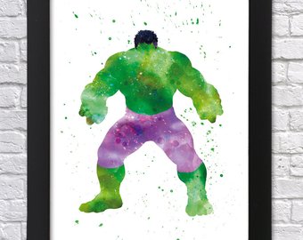 340x270 Watercolor Hulk Etsy
