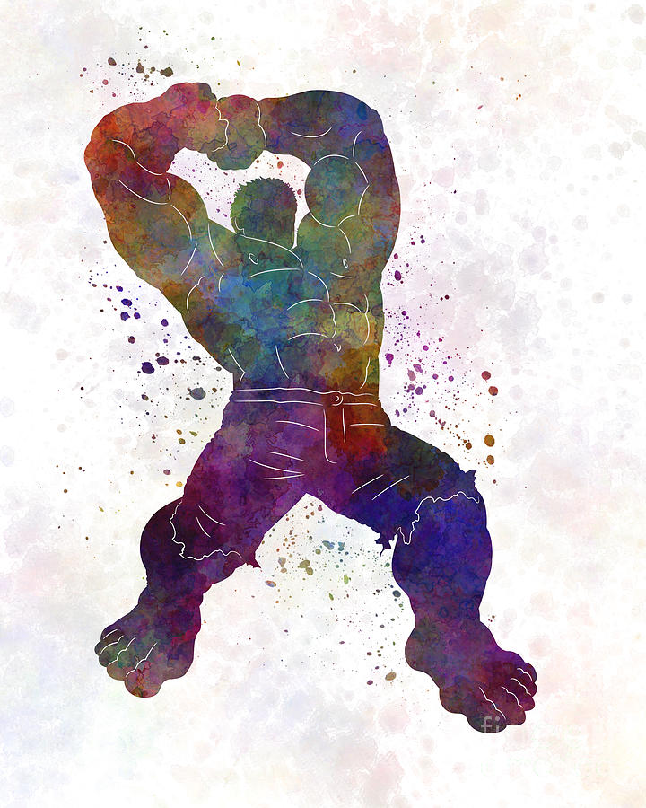 720x900 Hulk 02 In Watercolor Painting By Pablo Romero