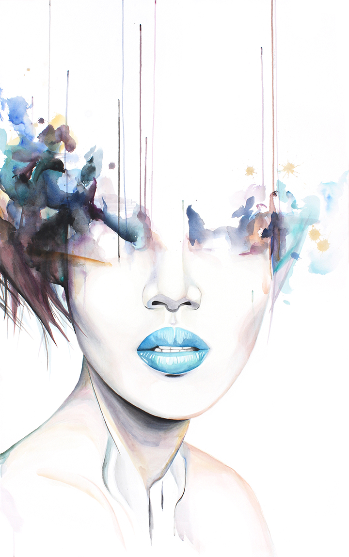 720x1149 Drippy Watercolor Paintings Take On Depression And The Human Mind