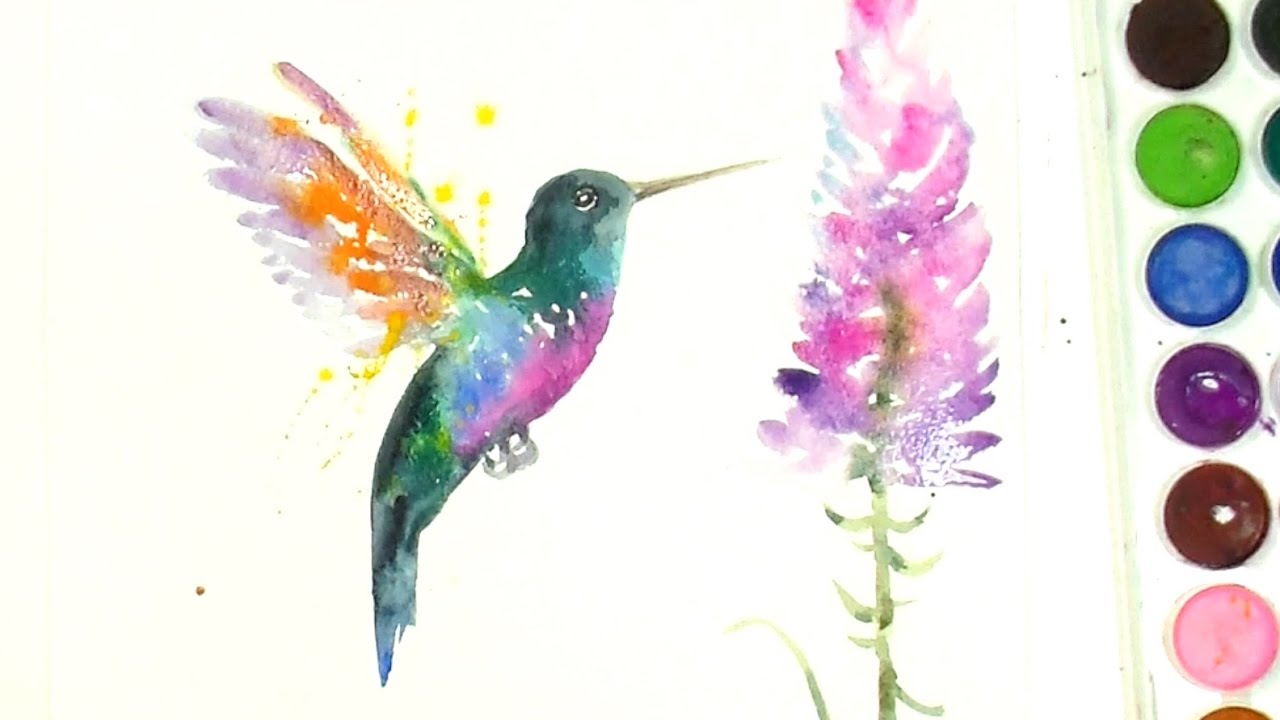 1280x720 How To Paint And Color A Beautiful Hummingbird A Watercolour
