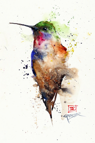190x285 Hummingbird Watercolor Print Painting By Dean Crouser