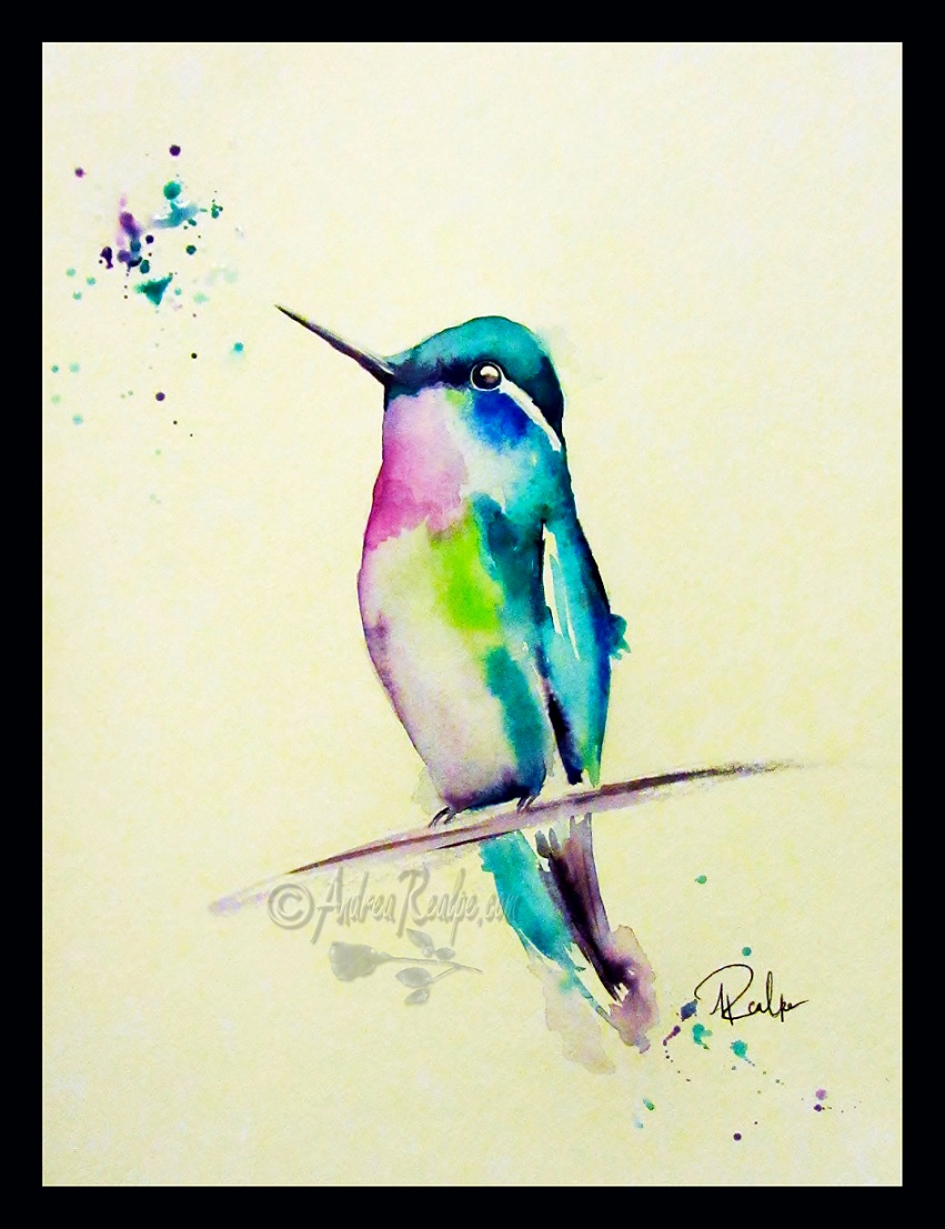 851x1107 New Peacock And Hummingbird Watercolor Paintings Angy Paints