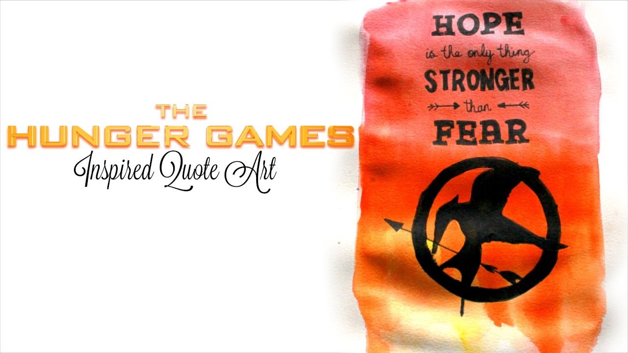 1280x720 The Hunger Games Watercolor Quote Art