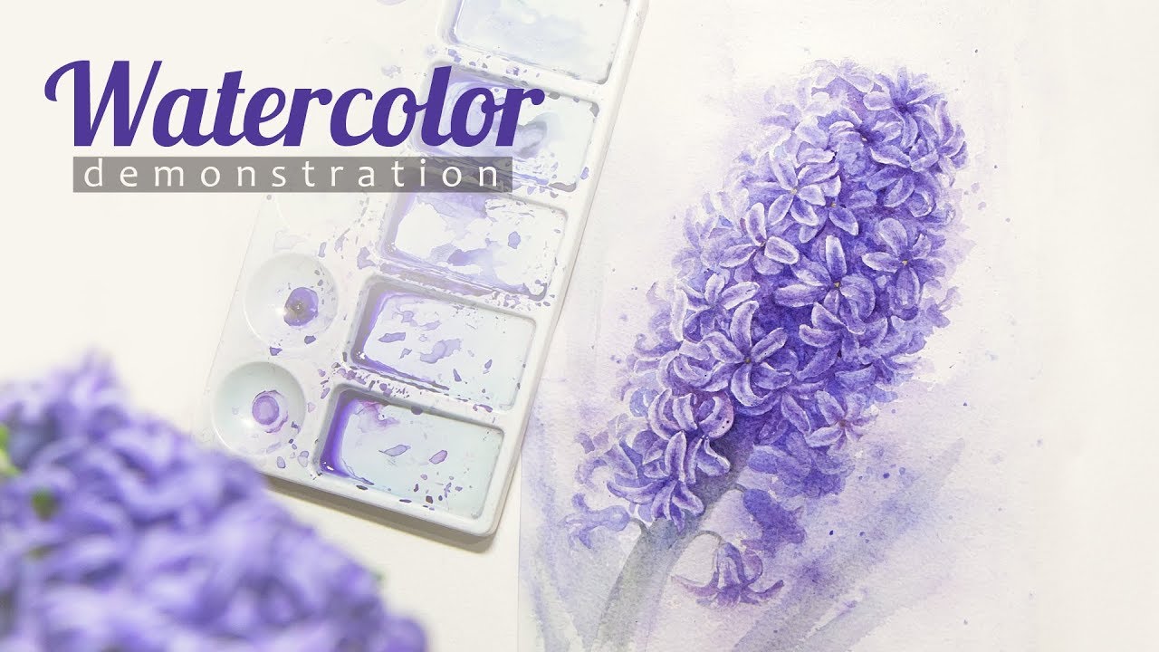 1280x720 How To Draw A Hyacinth Watercolor. Preview.