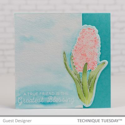 400x400 Watercolor Hyacinth Paper Craft Project Idea Technique Tuesday