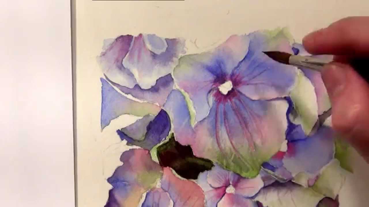 1280x720 How To Paint Hydrangeas In Watercolor