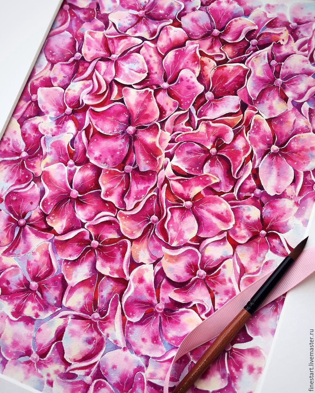 1024x1280 Watercolor Hydrangea Painting In Watercolor March 8 Shop Online