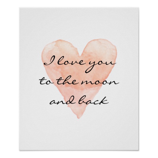 540x540 I Love You To The Moon And Back Watercolor Poster