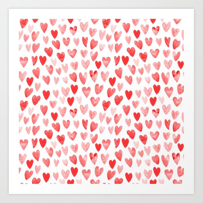 700x700 Watercolor Heart Pattern Perfect Gift To Say I Love You On