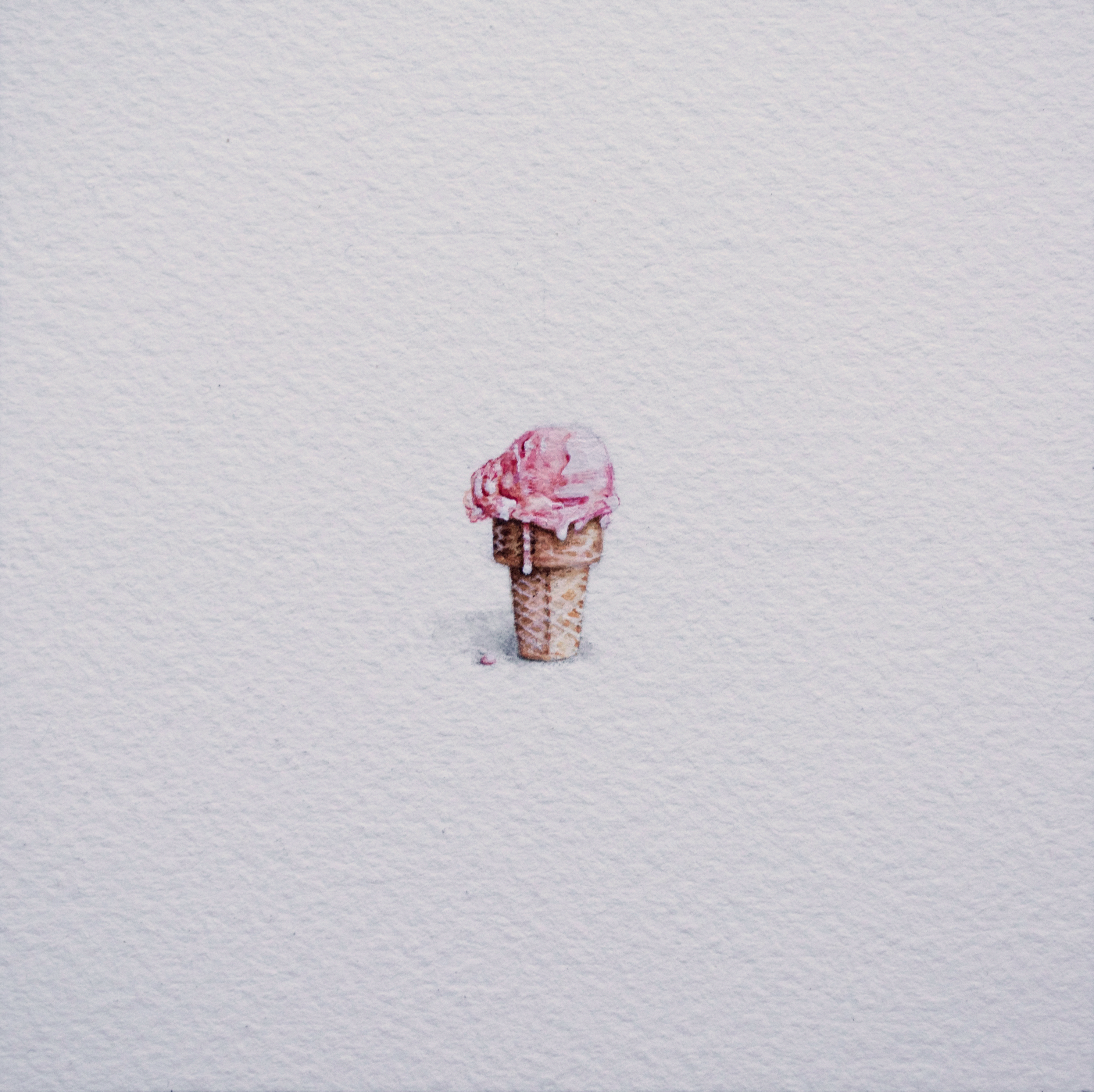 2976x2970 Ice Cream, Watercolor, 13 X 22 Mm. Art