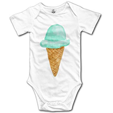 385x385 Ice Cream Cone Watercolor Newborn Infant Fashion