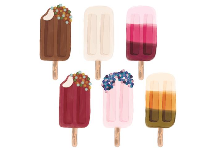 700x490 Watercolor Ice Cream Free Vector Art