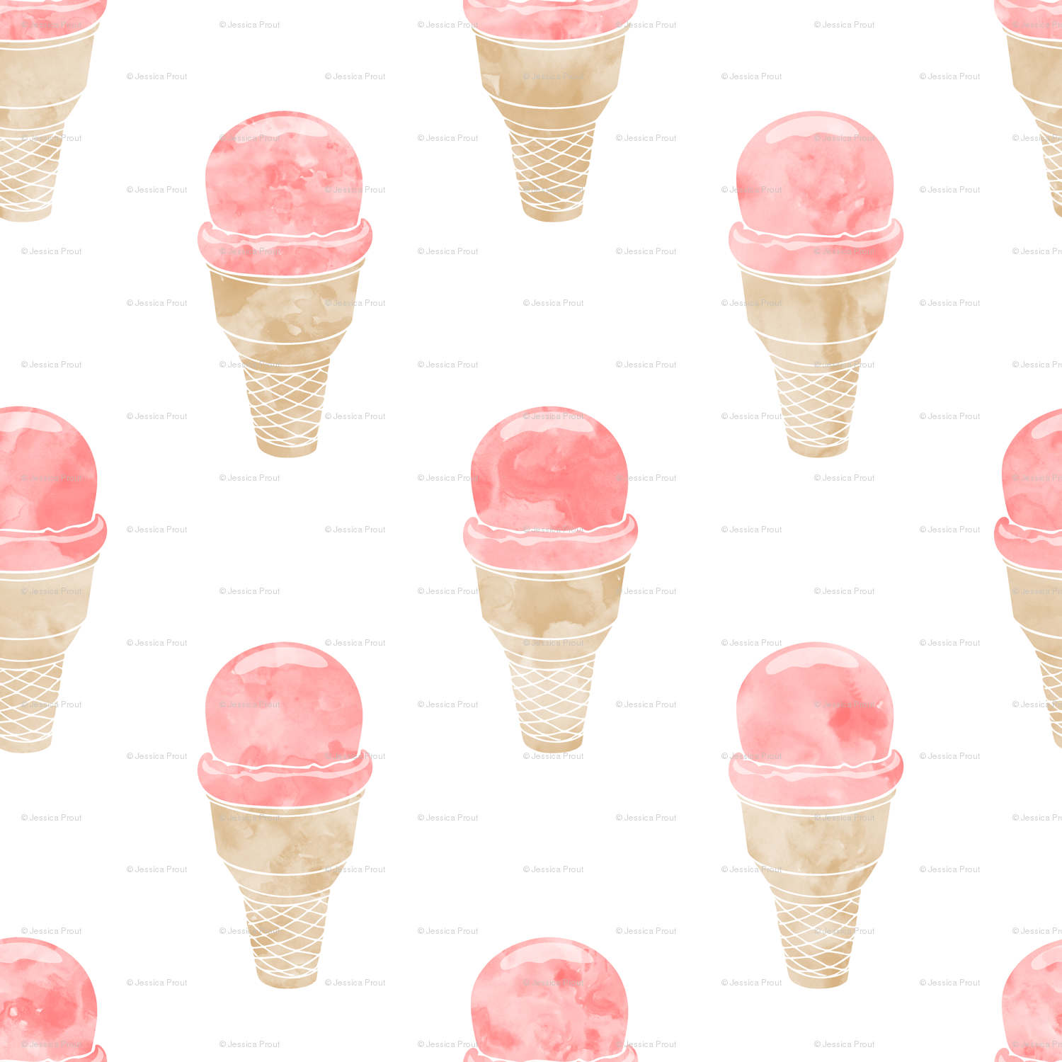 1500x1500 Watercolor Ice Cream Cone
